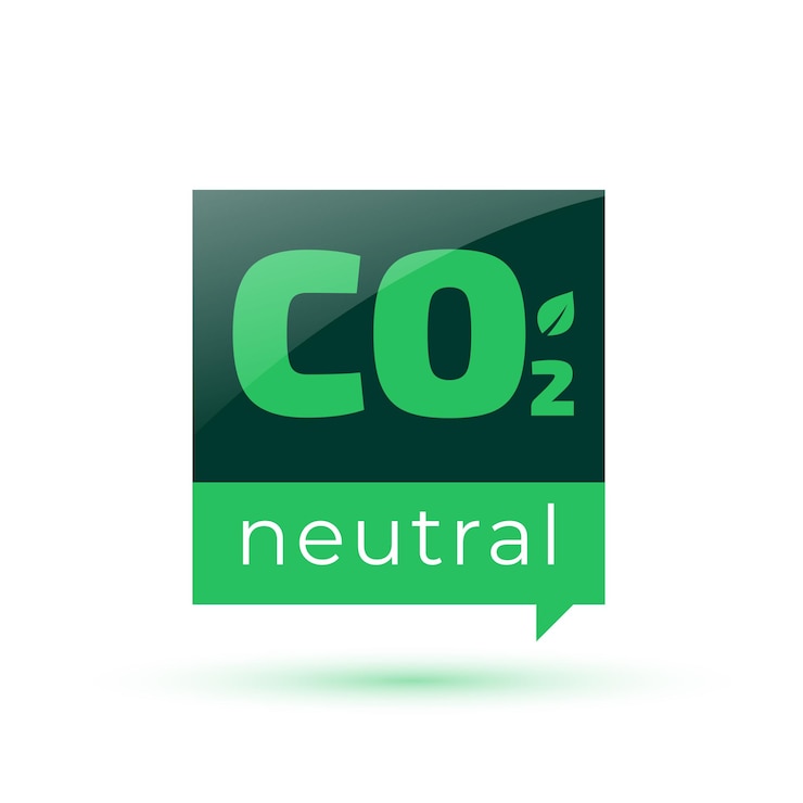 Vector Gratis co2 neutral green symbol protect and save environment