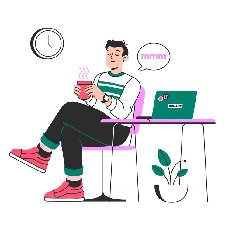 Vector Gratis coffee break concept illustration