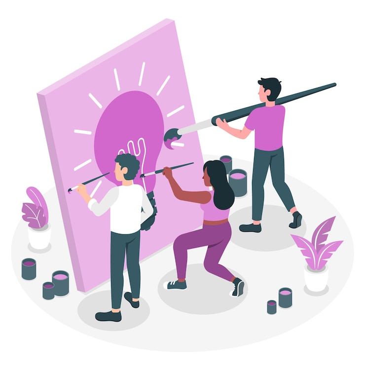 Vector Gratis collab concept illustration