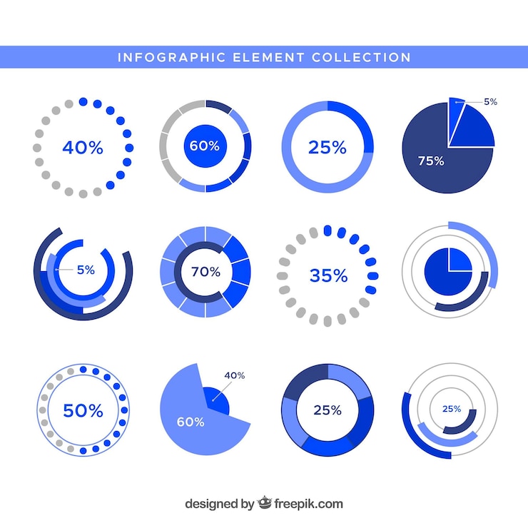 Vector Gratis collection of blue graphic