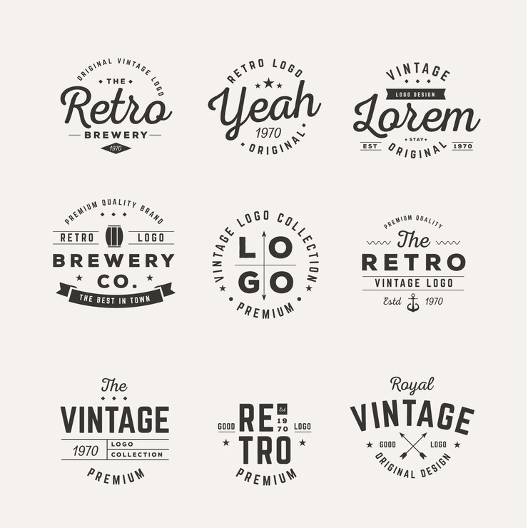 Vector Gratis collection of different vintage logos