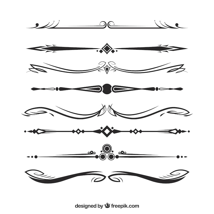 Vector Gratis collection of hand drawn decorative text divider