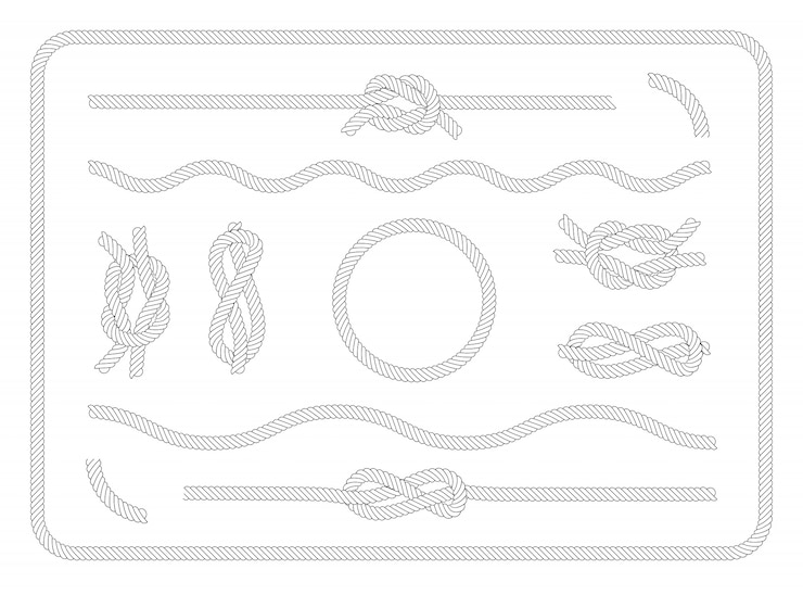 Vector Gratis collection of sailor knots set
