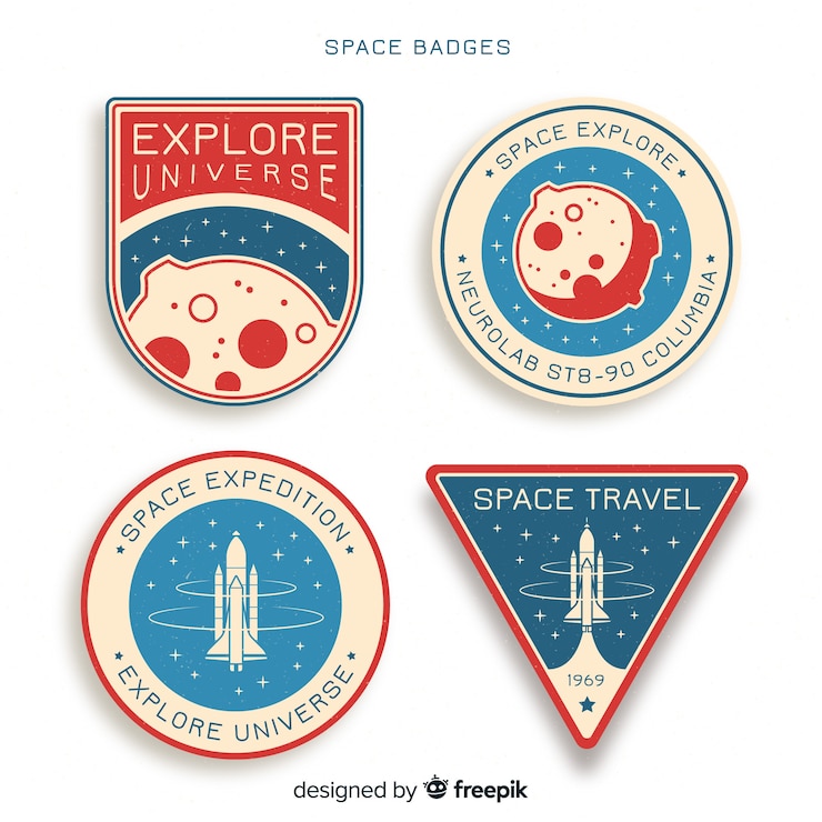 Vector Gratis collection of space labels
