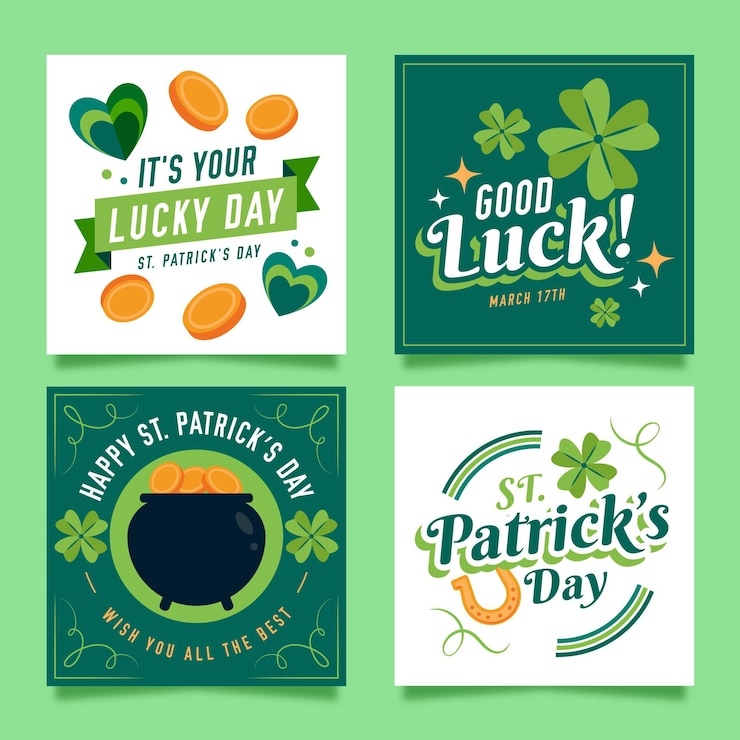 Vector Gratis collection of  st. patrick's day social media post