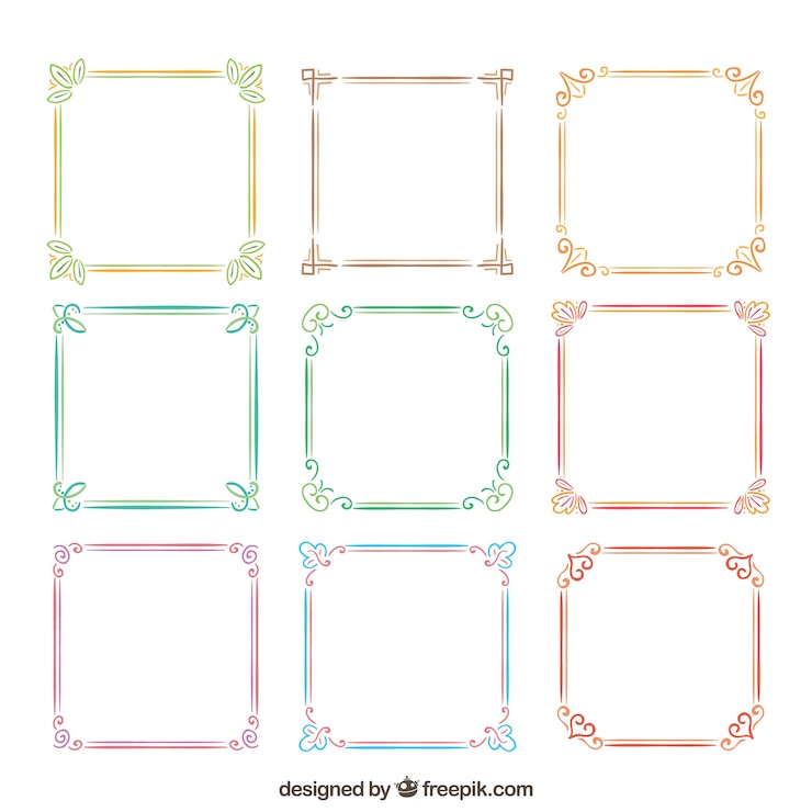 Vector Gratis collection of watercolor frames
