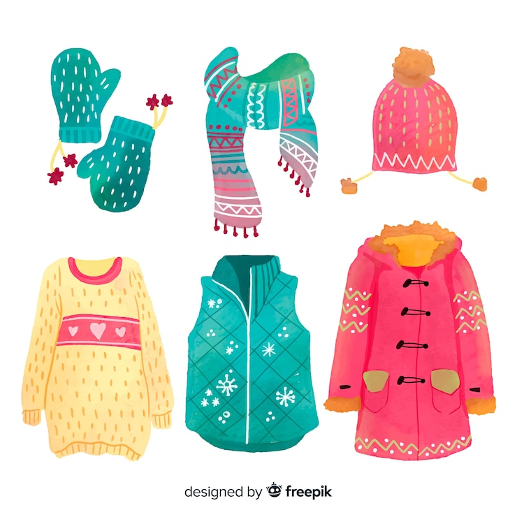 Vector Gratis collection of winter clothes