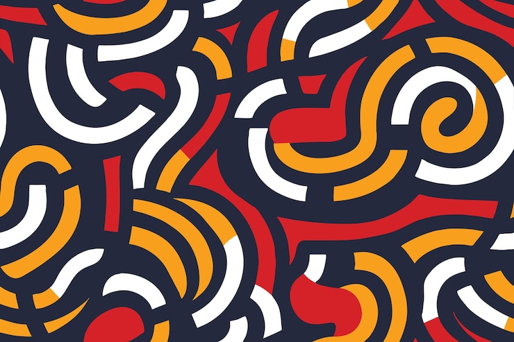 Vector Gratis color abstract shape seamless pattern