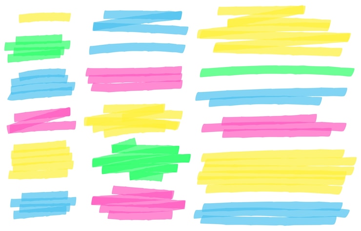 Vector Gratis color highlight marker lines