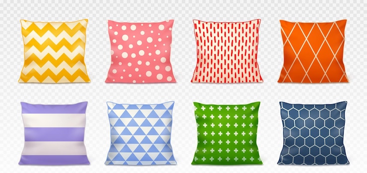 Vector Gratis color square pillows various pattern