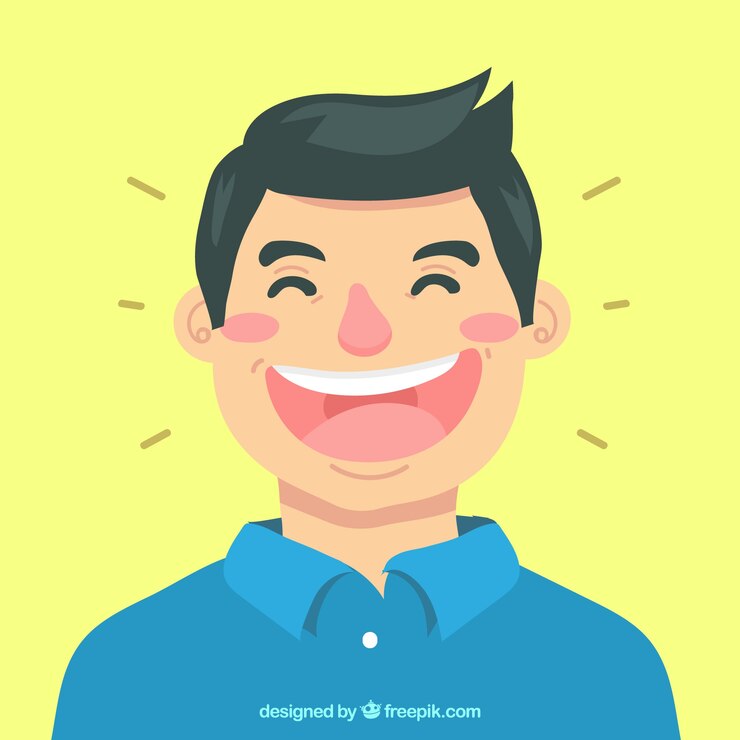 Vector Gratis colored background of man laughing