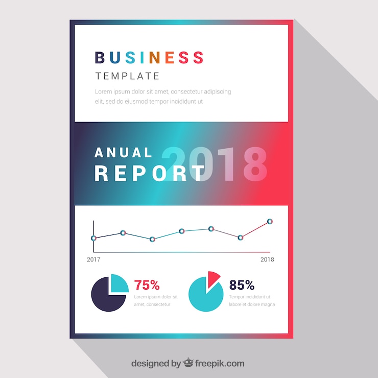Vector Gratis colored business flyer with blurred effect