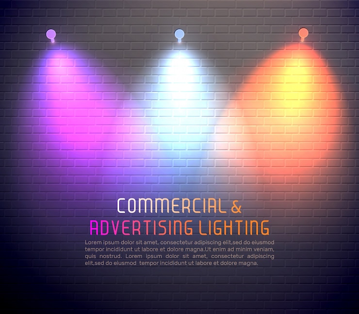 Vector Gratis colored light effects template