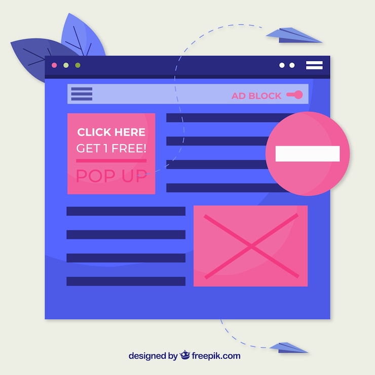Vector Gratis colorful ad block concept with flat design