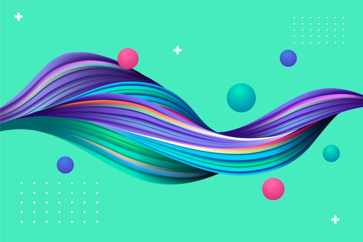 Vector Gratis colorful dynamic flow background