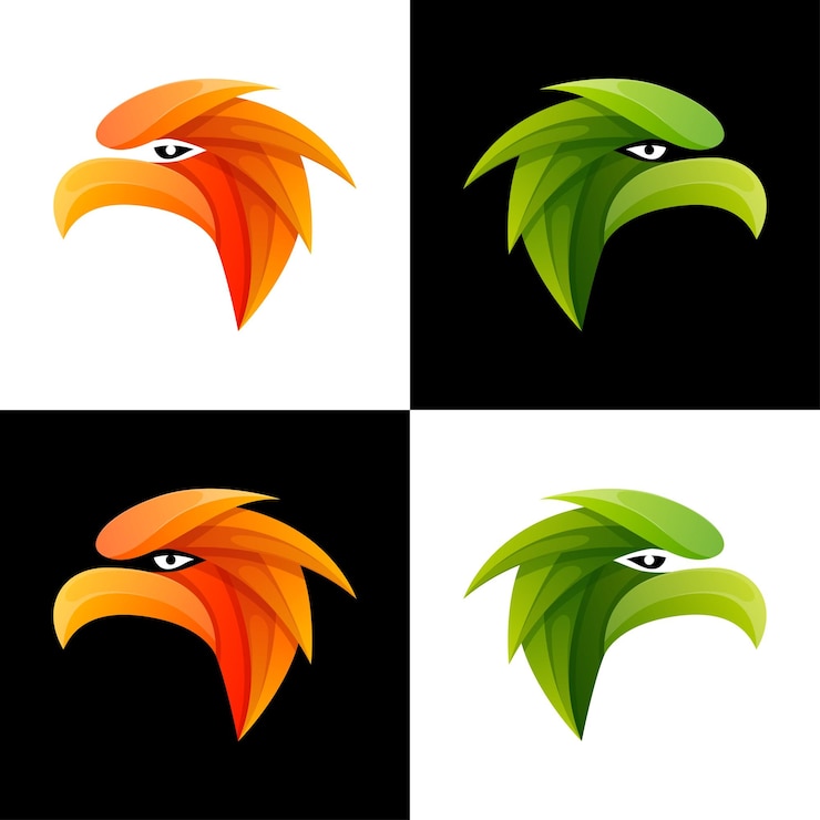 Vector Gratis colorful eagle logo design