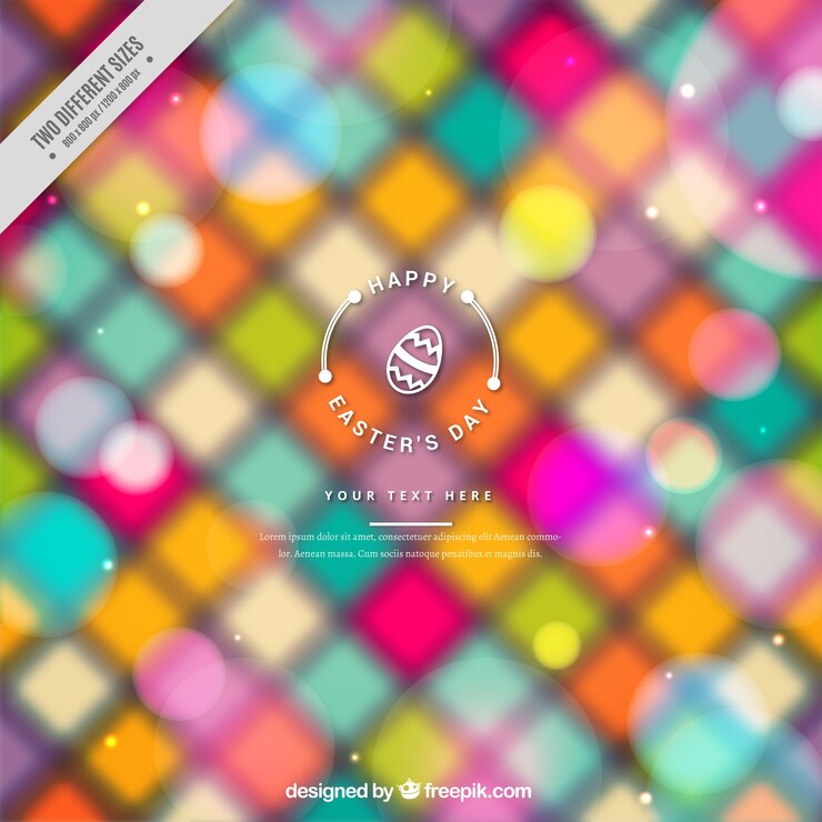 Vector Gratis colorful easter background with blurred effect