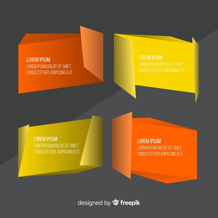 Vector Gratis colorful geometric banner pack