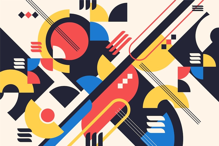 Vector Gratis colorful geometrical background with abstract shapes