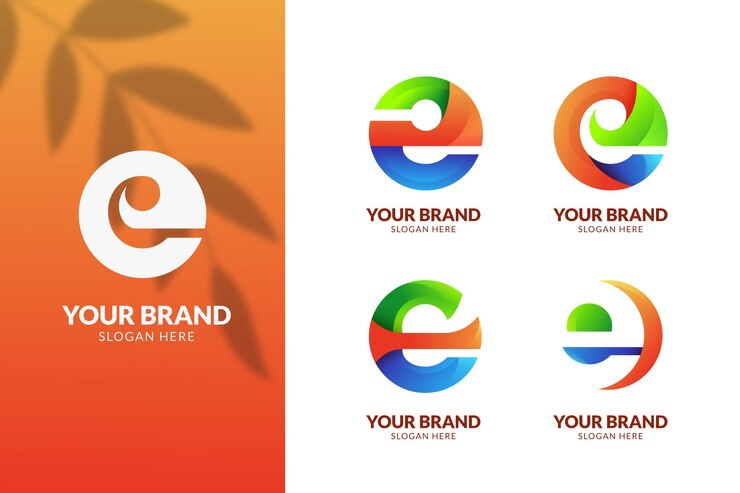 Vector Gratis colorful gradient e logo collection