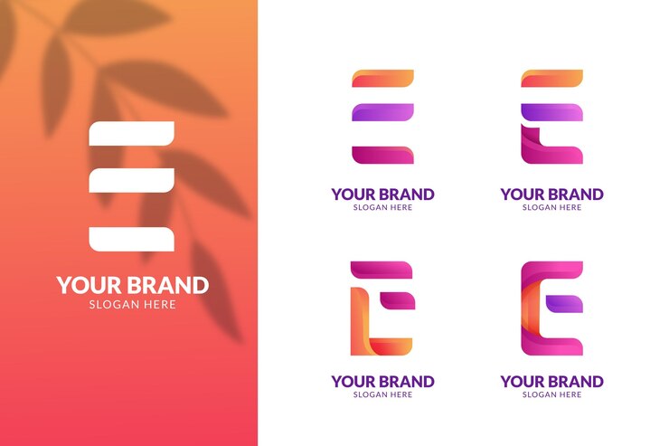 Vector Gratis colorful gradient e logo collection