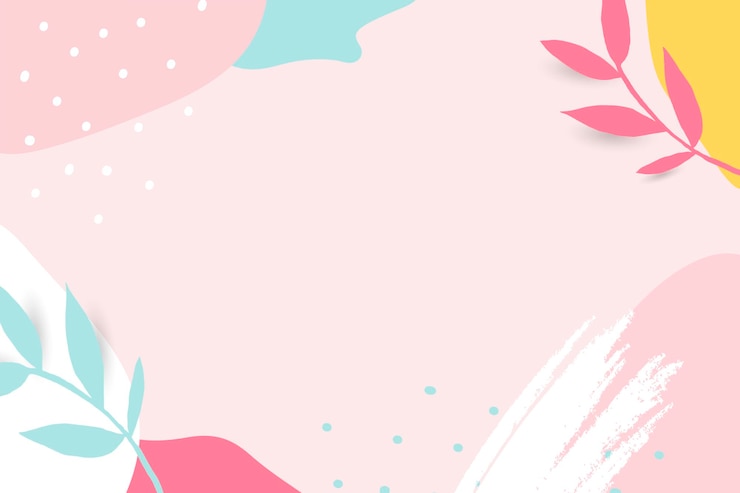 Vector Gratis colorful leafy memphis frame