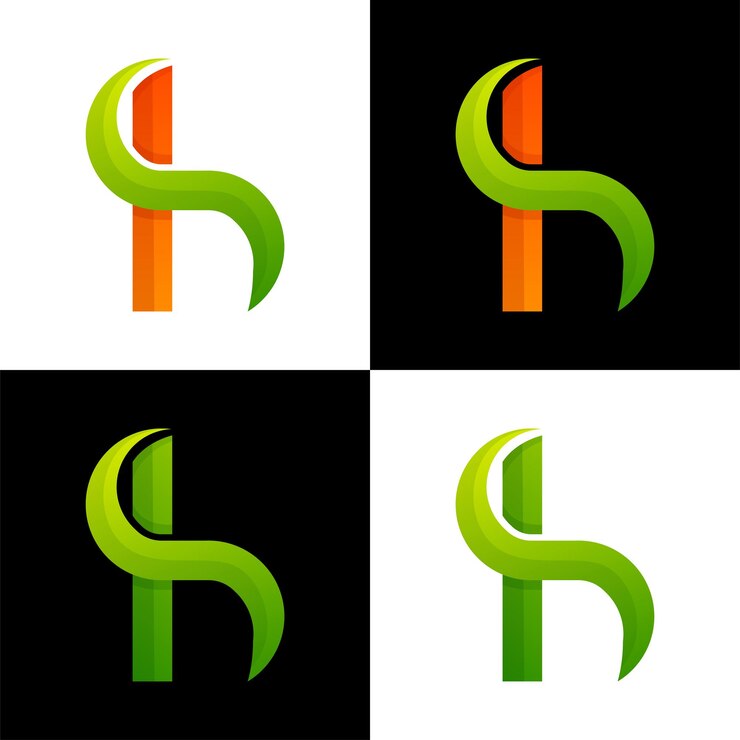 Vector Gratis colorful letter h logo design