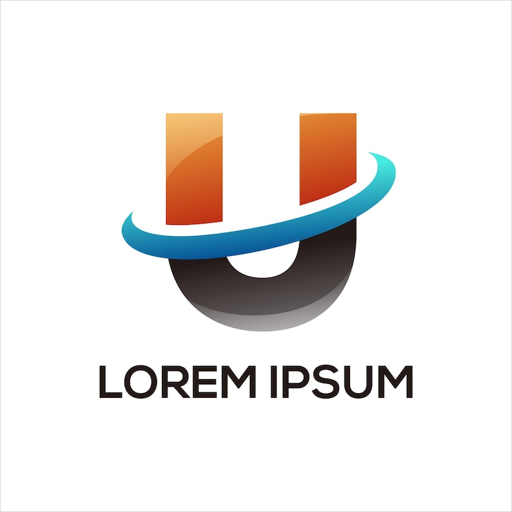 Vector Gratis colorful letter u gradient logo
