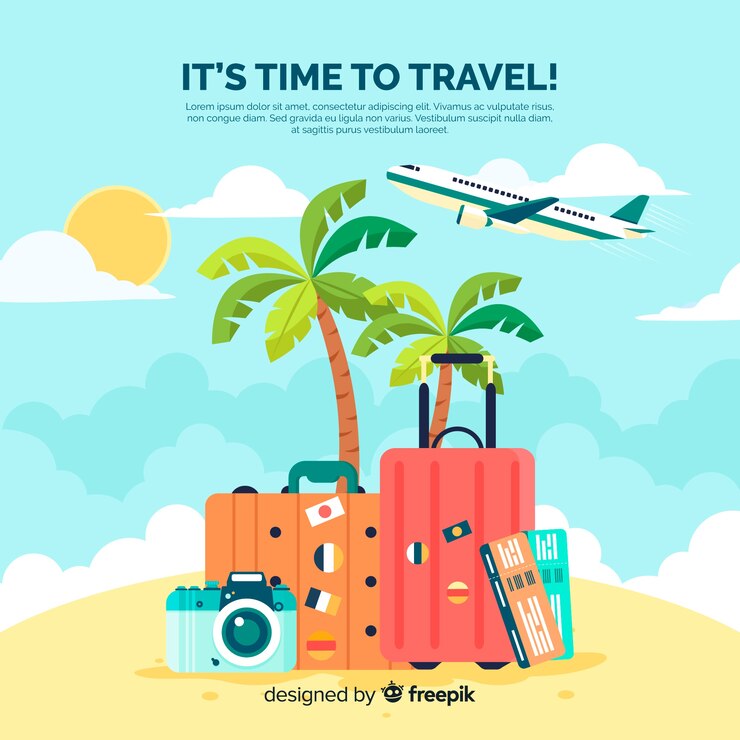 Vector Gratis  colorful luggage background