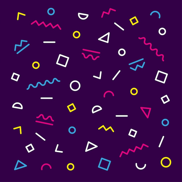 Vector Gratis colorful memphis pattern