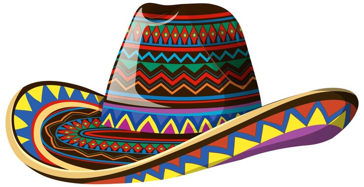Vector Gratis colorful mexican sombrero illustration
