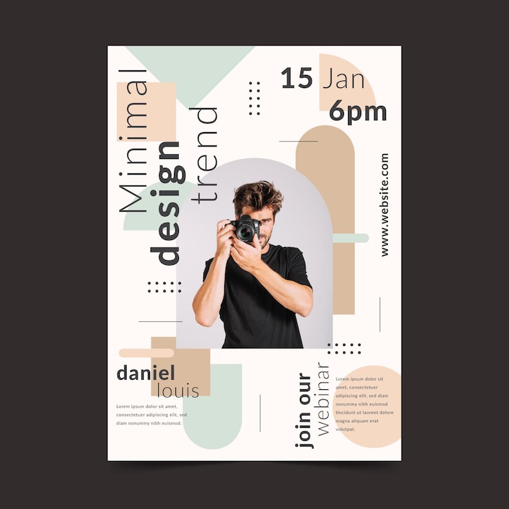 Vector Gratis colorful minimal flyer template
