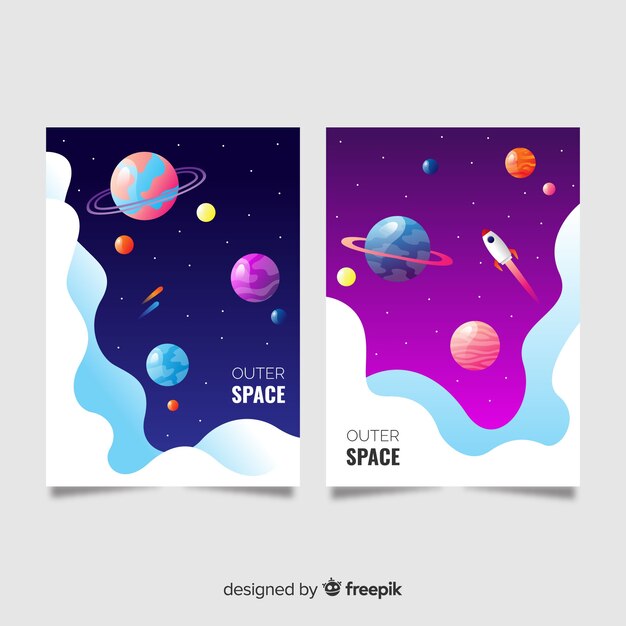 colorful outer space banner