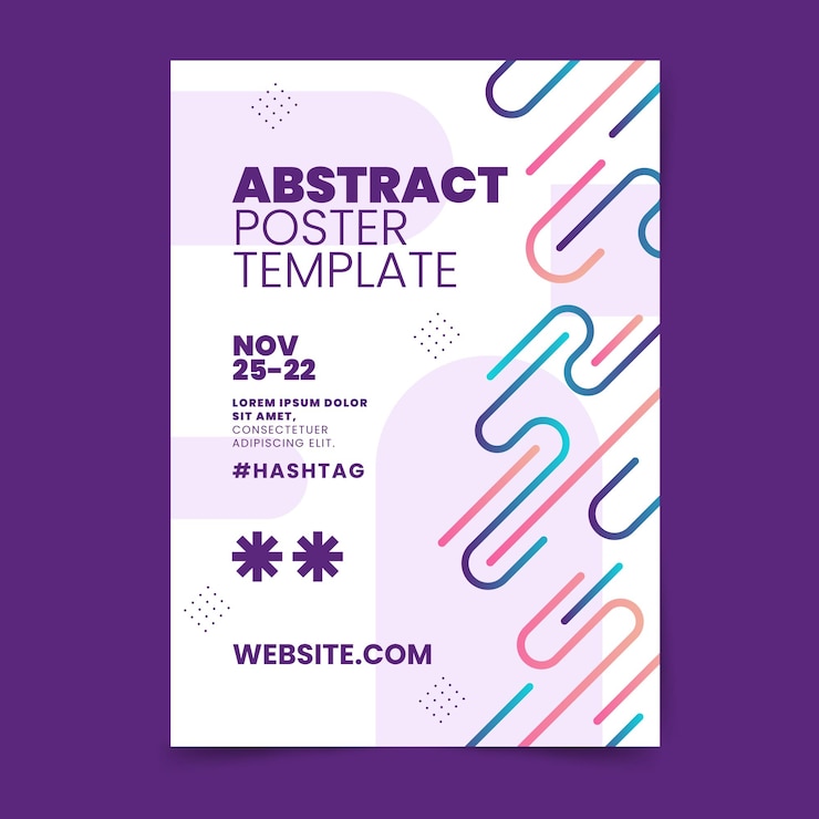 Vector Gratis colorful poster set abstract template