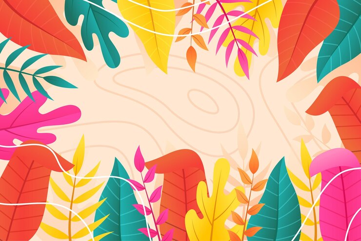 Vector Gratis colorful summer background with leaves