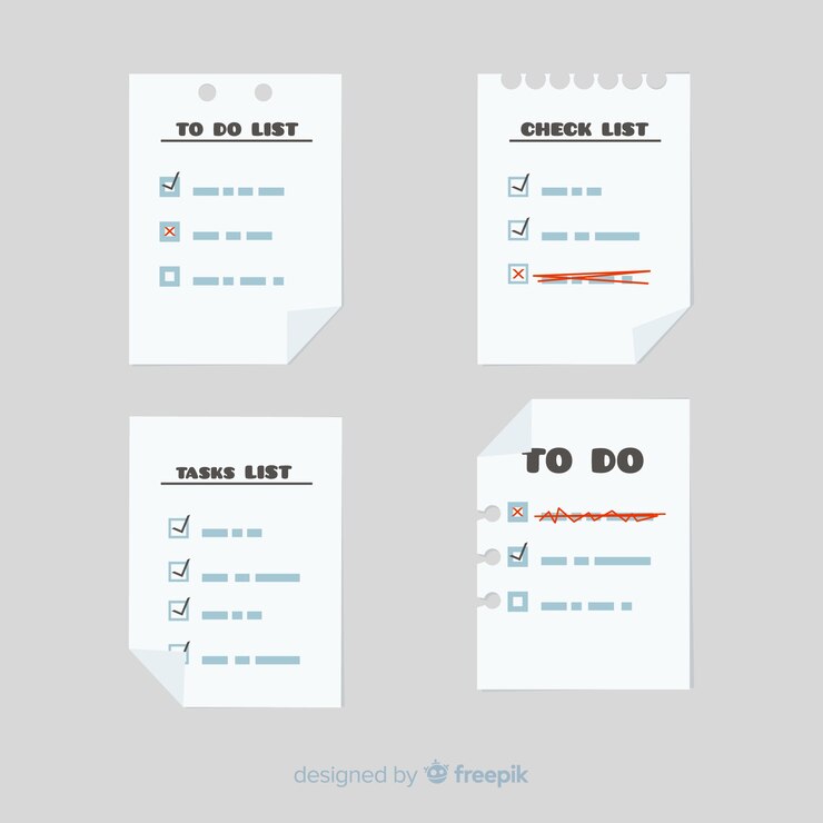 Vector Gratis colorful to do list collection with flat design
