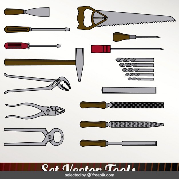 Vector Gratis colorful tools set