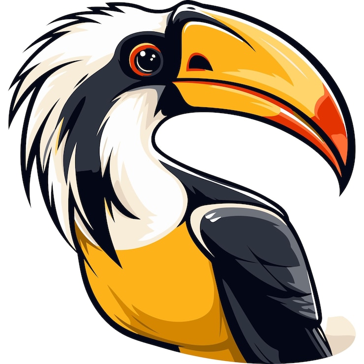 Vector Gratis colorful toucan illustration