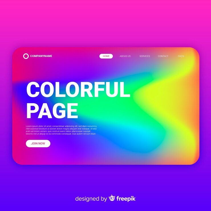 Vector Gratis colorful wavy landing page