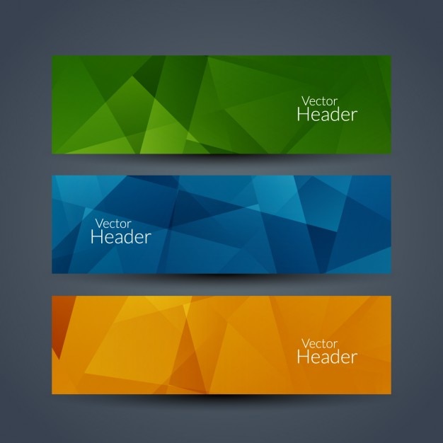 Vector Gratis colors geometric banners