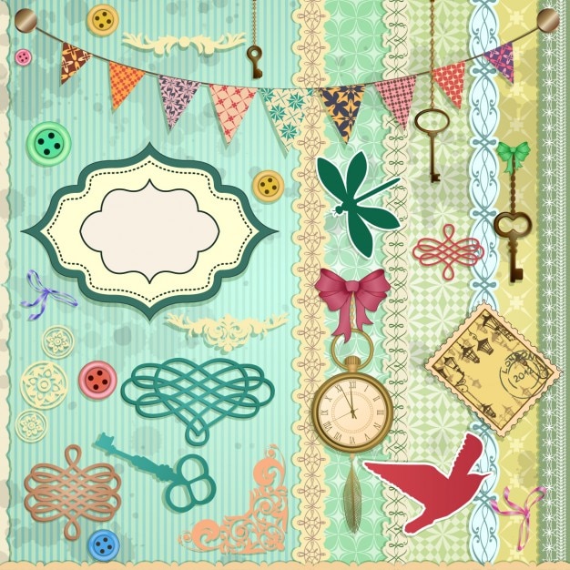 Vector Gratis coloured design elements