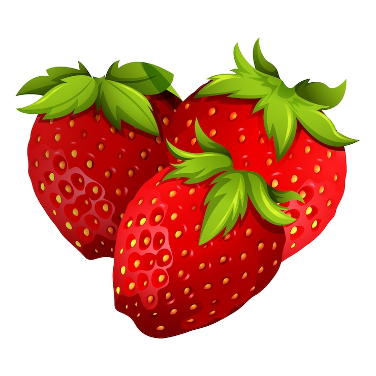 Vector Gratis coloured strawberries design