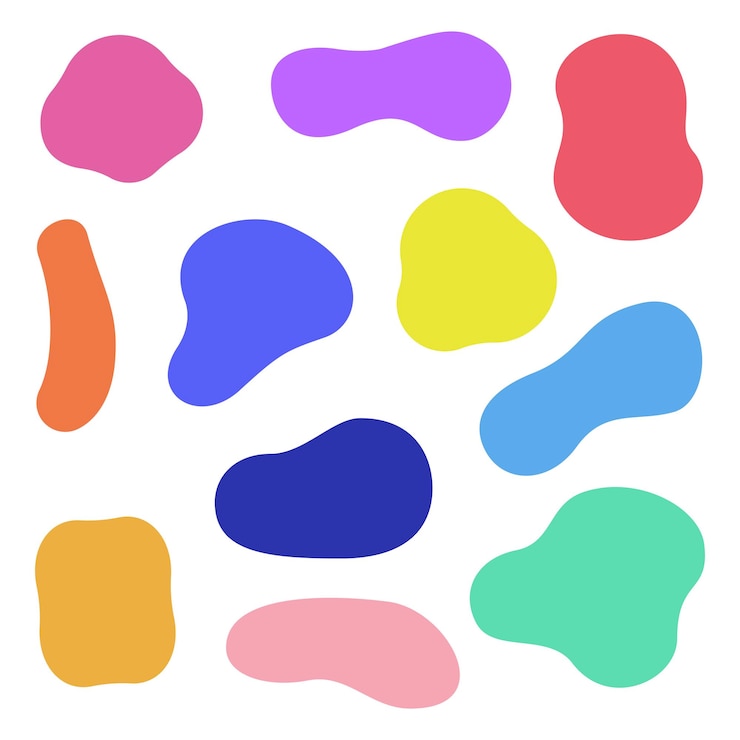 Vector Gratis colourful abstract shapes