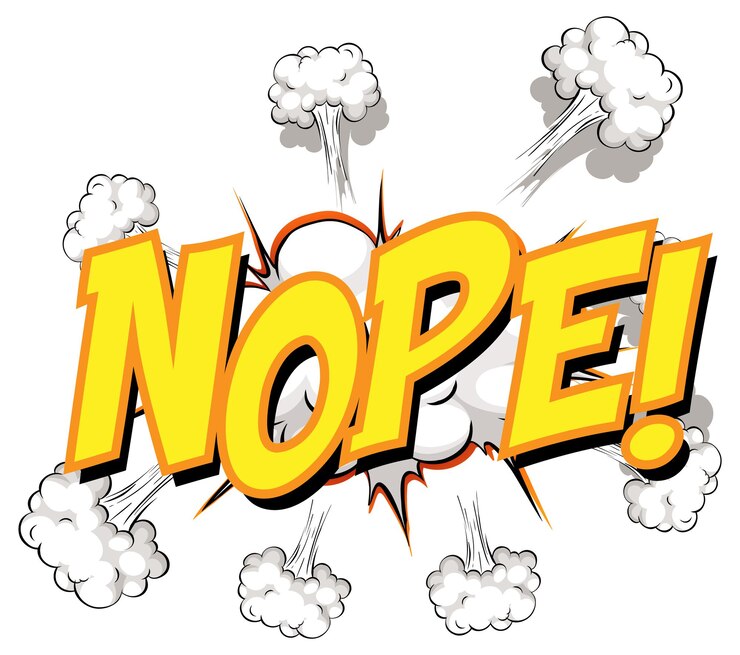 Vector Gratis comic speech bubble with nope text