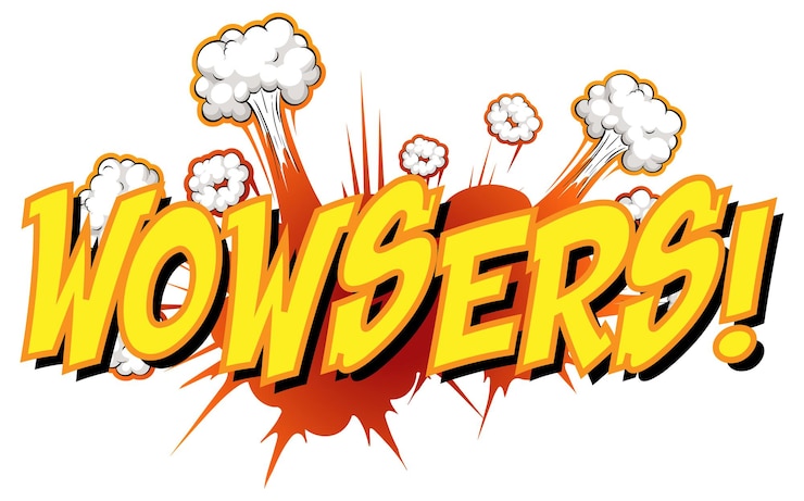 Vector Gratis comic speech bubble with wowsers text