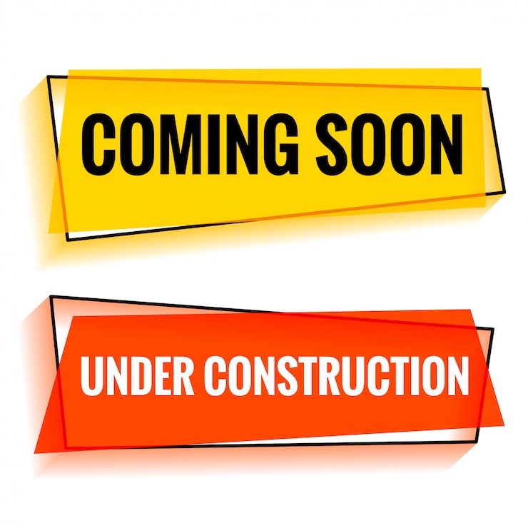 Vector Gratis coming soon and under construction two web banner