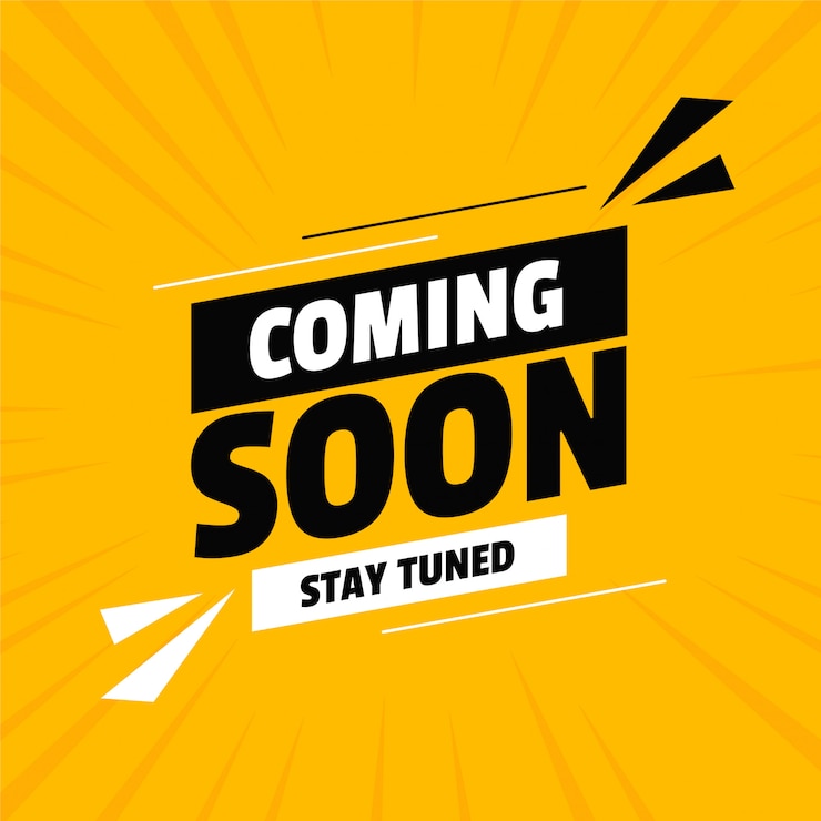 Vector Gratis coming soon under construction yellow design