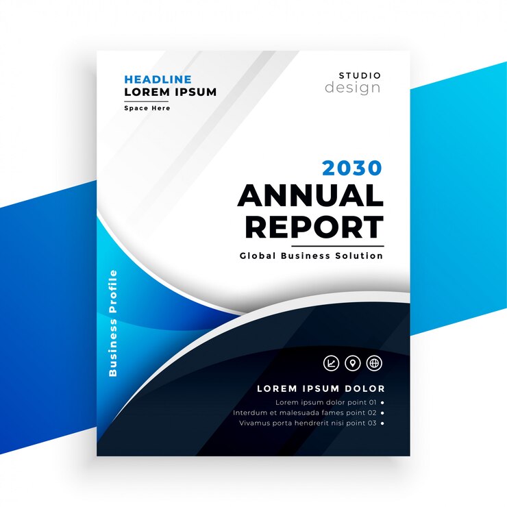 Vector Gratis company business annual report brichure template design