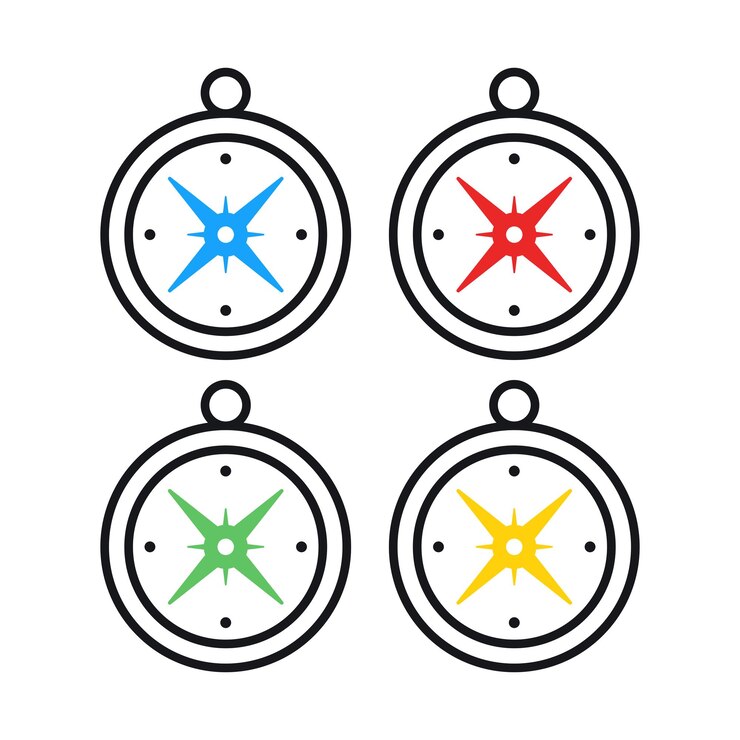 Vector Gratis compass set multiple colours