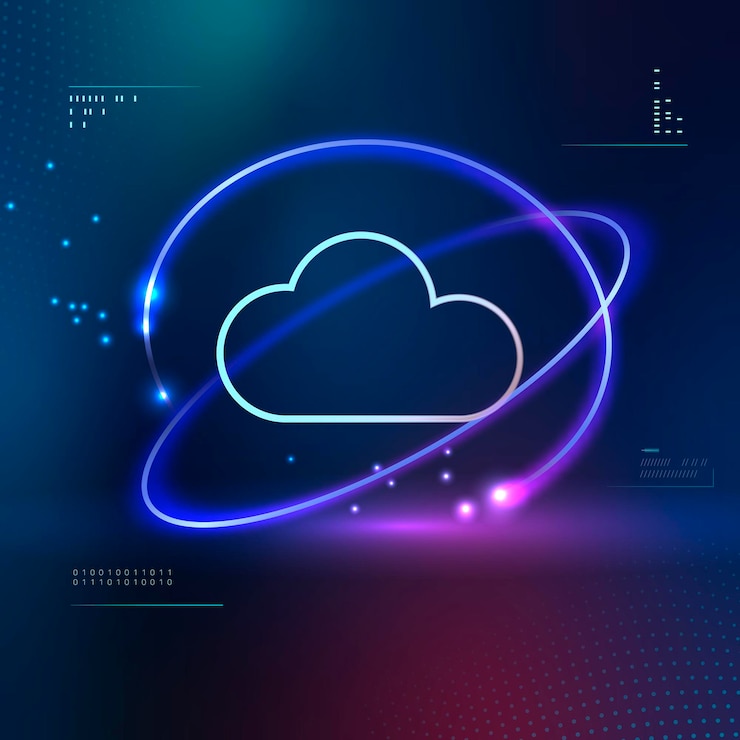 Vector Gratis computer cloud network technology